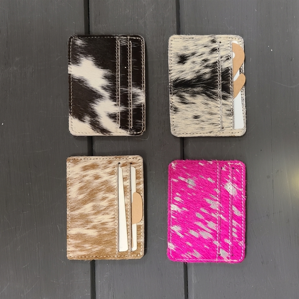 Western Cowhide Credit Card Holder - Money Holder